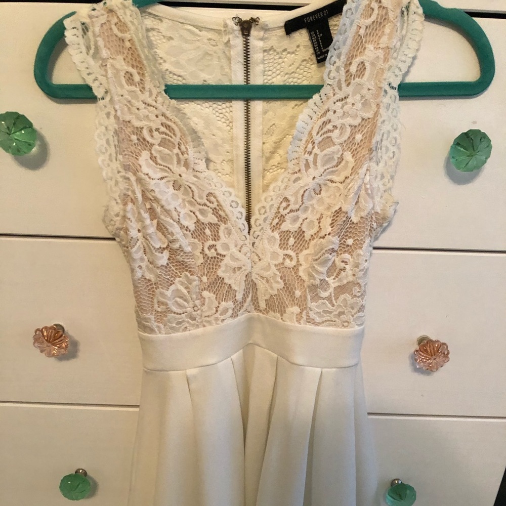 Lace white dress.  Crochet